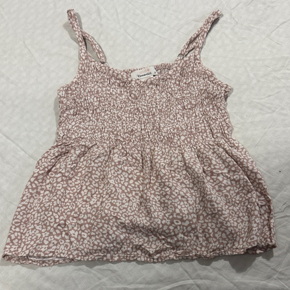 Cheetah pink flowy top